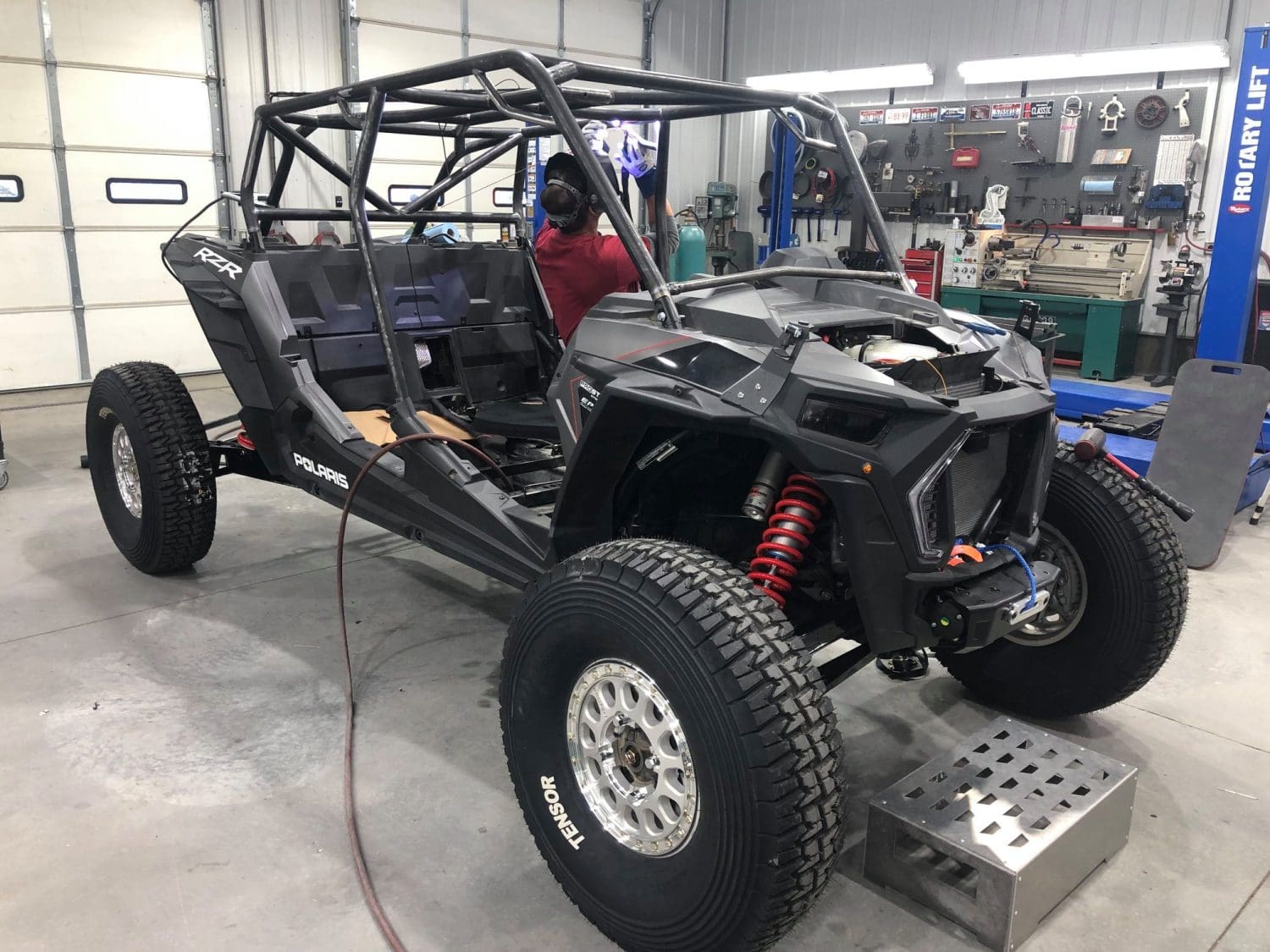3/4 view of teardown for Polaris RZR Turbo S Custom UTV SEMA Build
