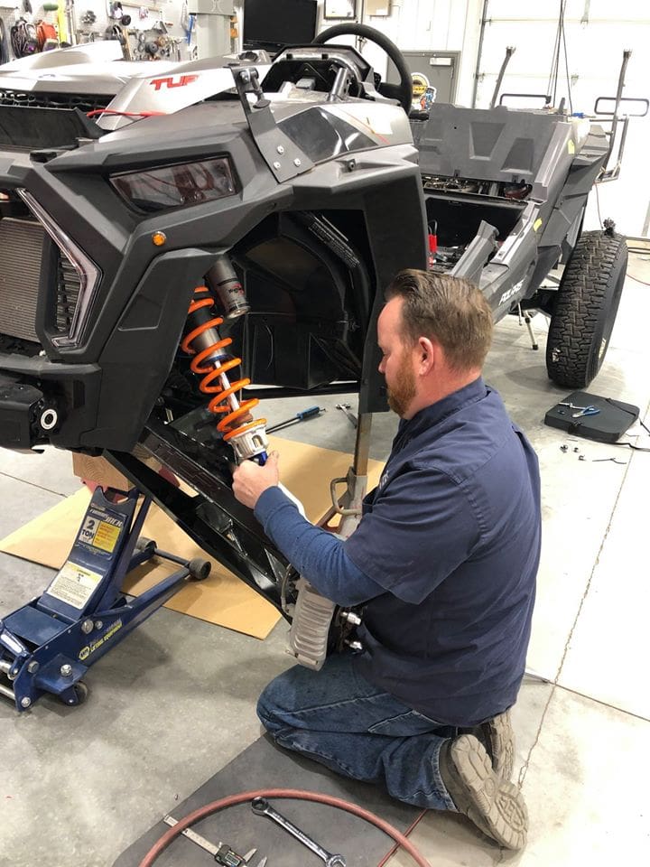 Suspension Install Shop for Polaris RZR Turbo S Custom UTV SEMA Build